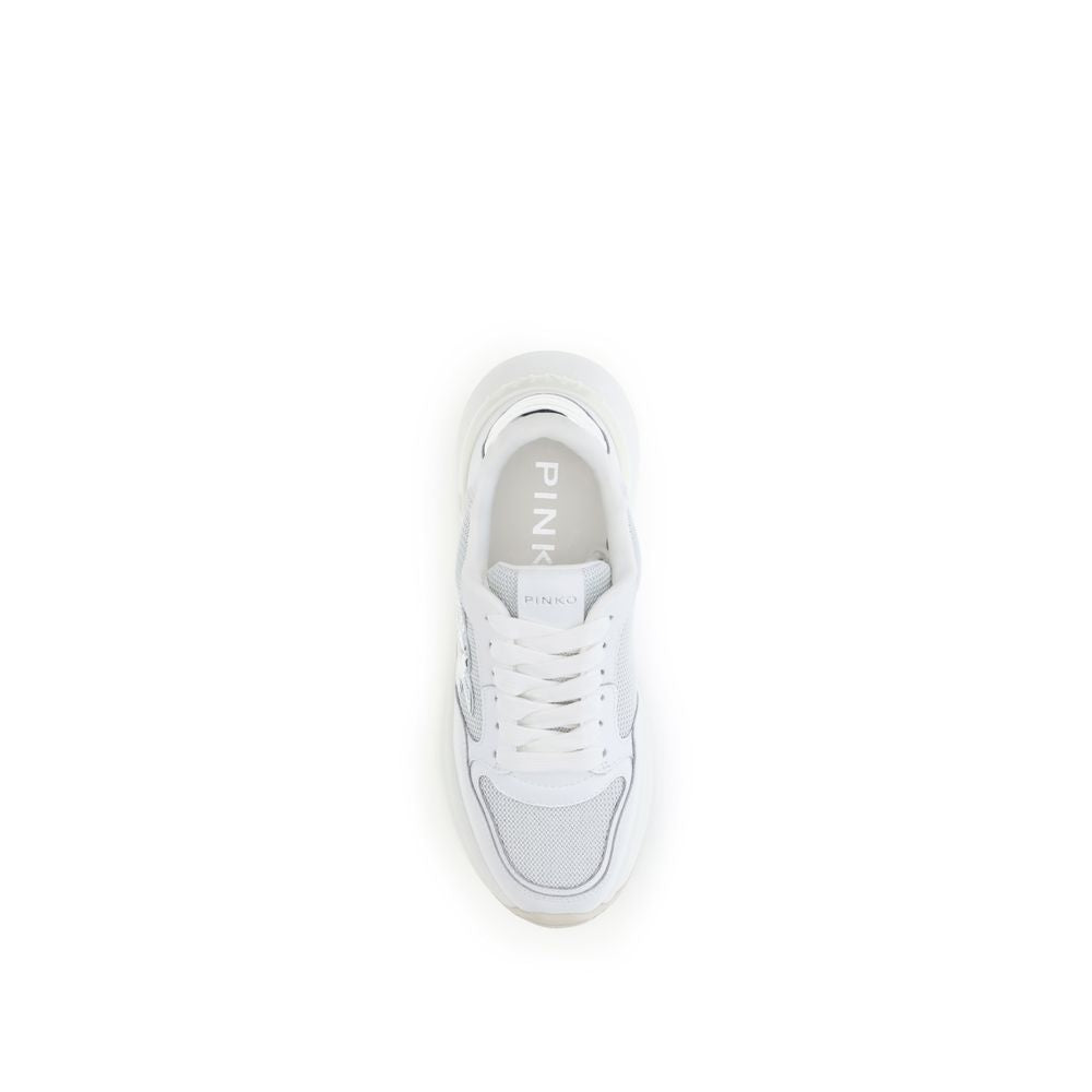 White Calf Leather Bos Taurus Chunky Sneakers
