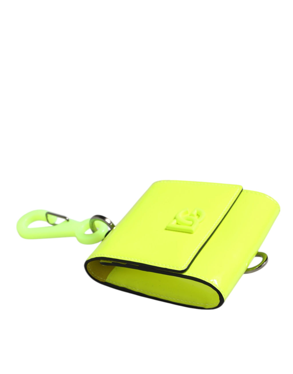 Yellow Green Bifold DG Logo Neck Strap Cardholder Wallet