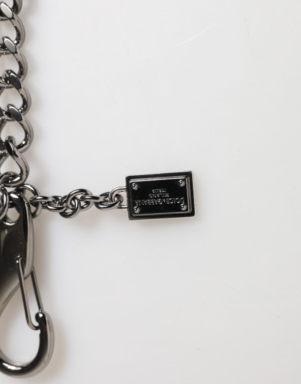 Black Red Military Leather Patch DG Logo Keychain Keyring