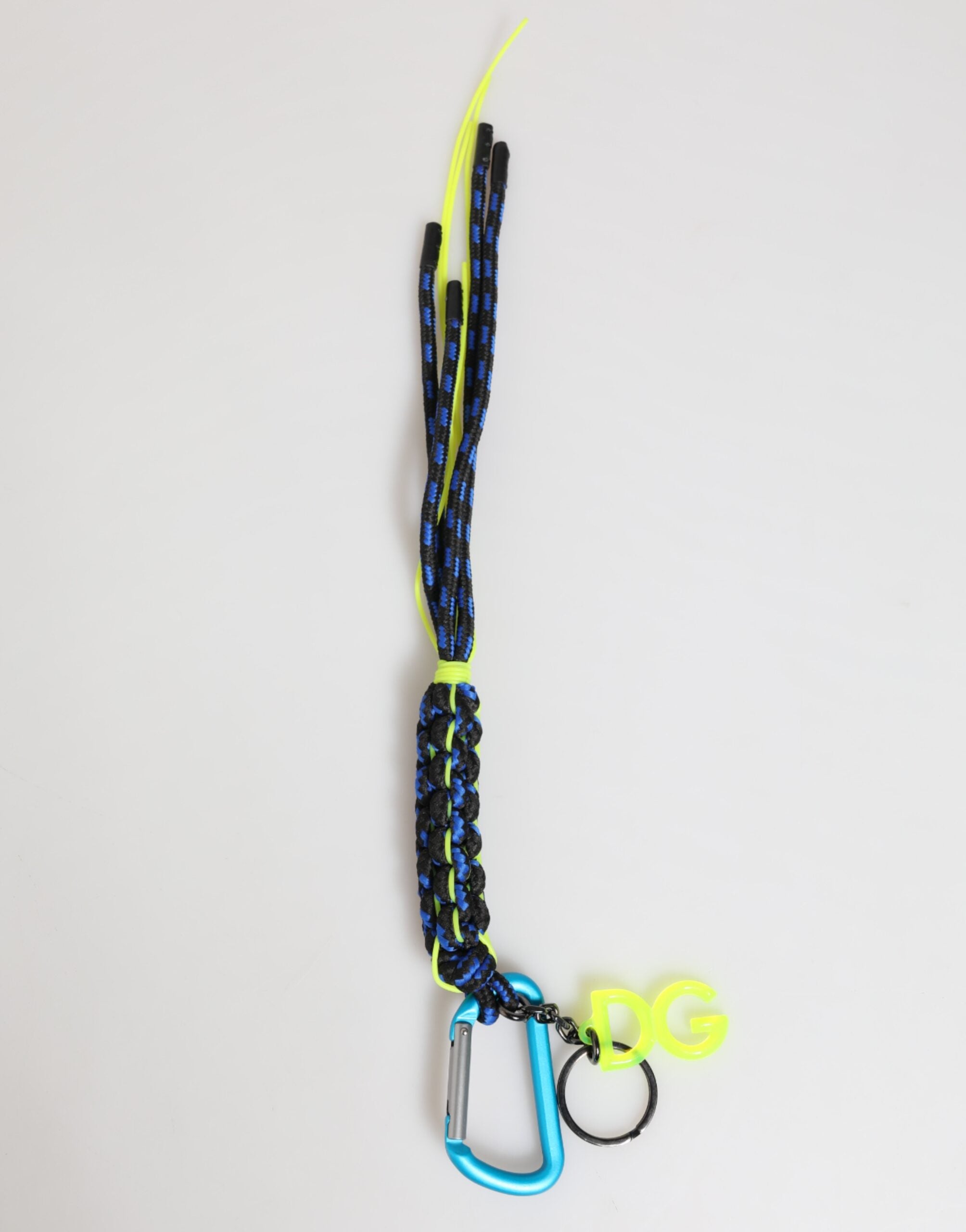 Multicolor Polyester Tape String DG Logo Keychain  Keyring