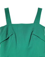 Dark Green Sleeveless Rayon Bodycon Dress