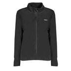 Black Polyester Women Sweatshirt