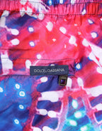 Multicolor Neon Print Polyester Shorts Swimwear