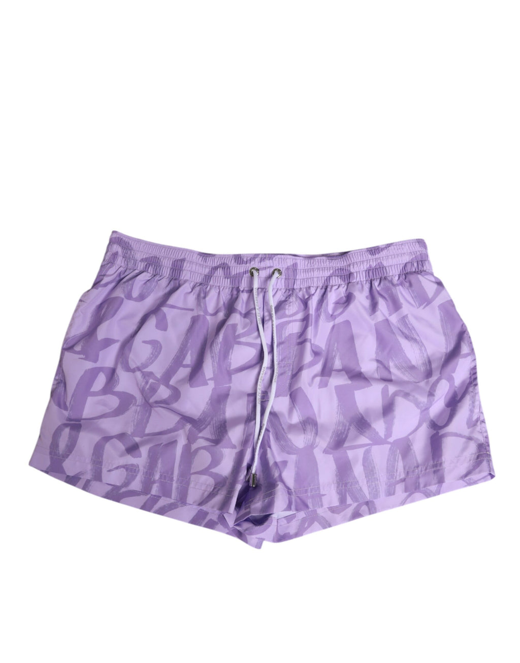 Purple DG Logo Print Nylon Men Shorts Swimwear