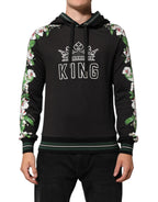 KING Black Orchid Floral Crown Logo Hoodie Sweater
