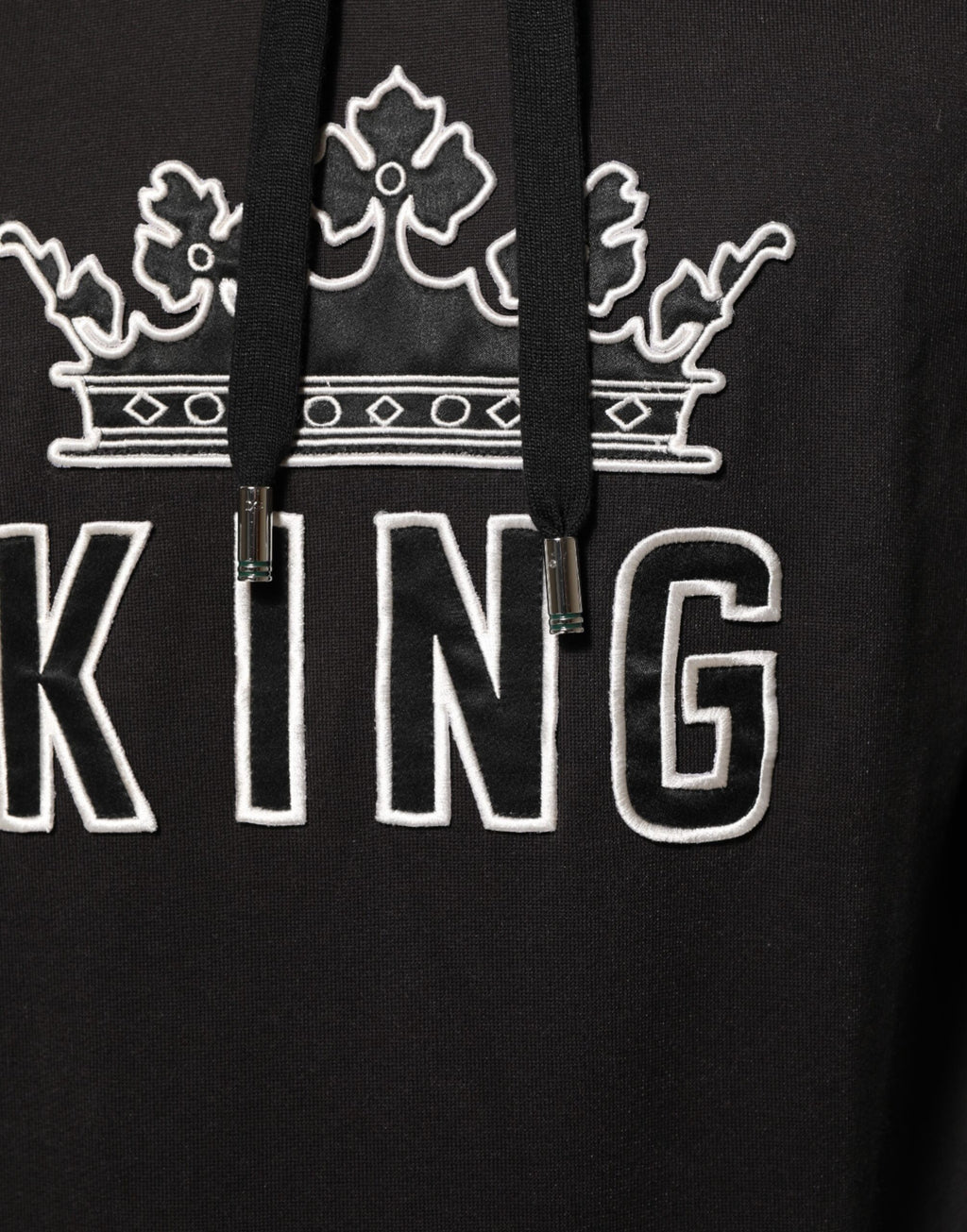 KING Black Orchid Floral Crown Logo Hoodie Sweater