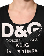 Black Cotton Sleeveless Tank Top DG Logo Men T-shirt