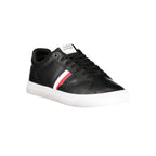 Black Polyester Men Sneaker