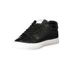 Black Polyester Men Sneaker