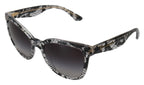 DG4190 Black Lace Acetate Crystal Round Sunglasses