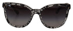 DG4190 Black Lace Acetate Crystal Round Sunglasses