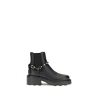 Black Calf Leather Bos Taurus Ankle Boots