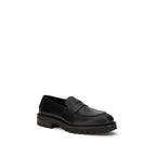 Black Calf Leather Bos Taurus Slip-On Loafers