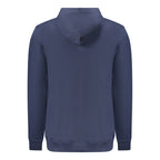 Blue Cotton Men's Hooded Sweatshirt