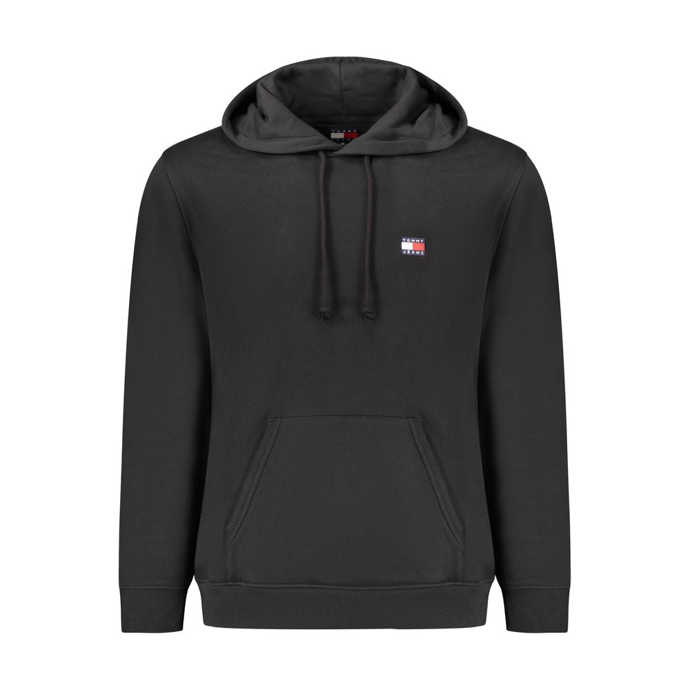 Black Cotton Men's Hoodie