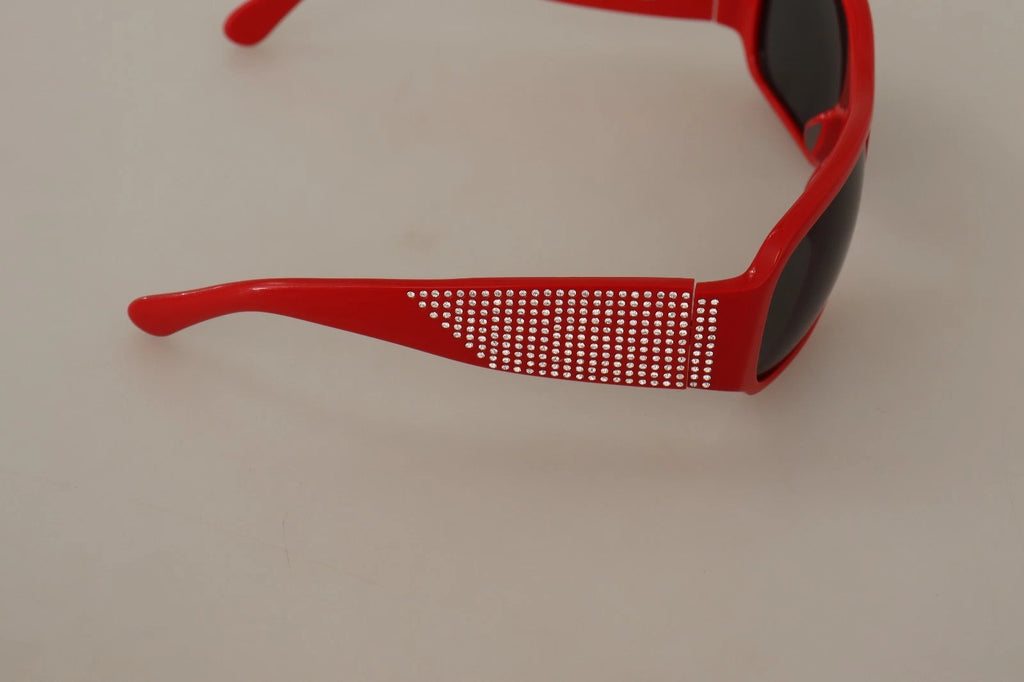 DG4027 Red Crystal Black Lens Shades Sunglasses