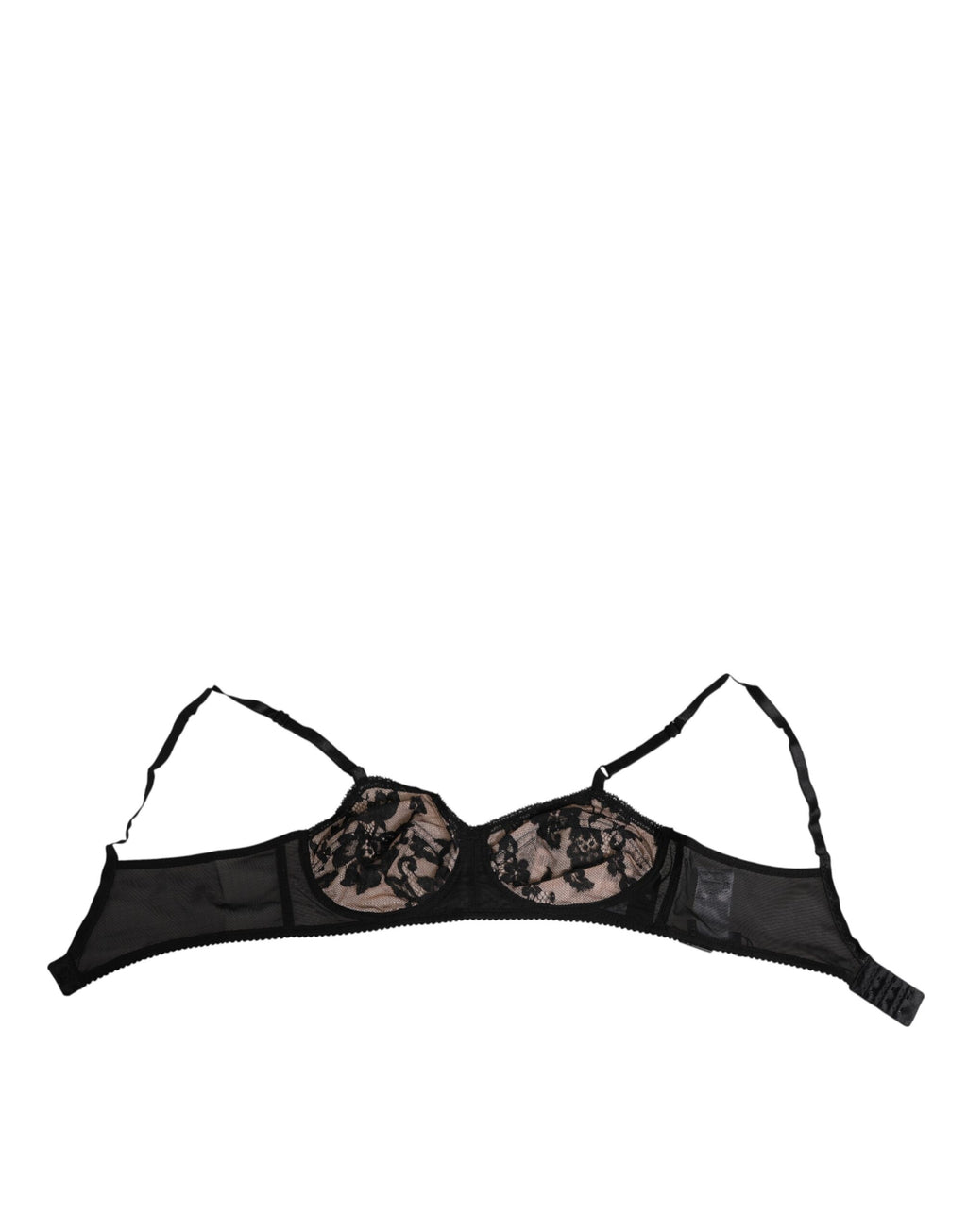 Black Nude Floral Lace Sheer Bra Underwear