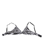 Black White Zebra Print Sheer Mesh Bralette Underwear