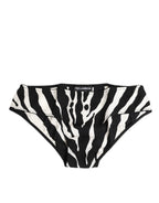 Black White Zebra Print Slip Briefs Underwear