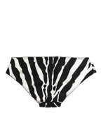 Black White Zebra Print Slip Briefs Underwear