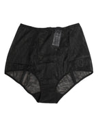 Black High Waist Mesh Sheer Shapewear Underwear