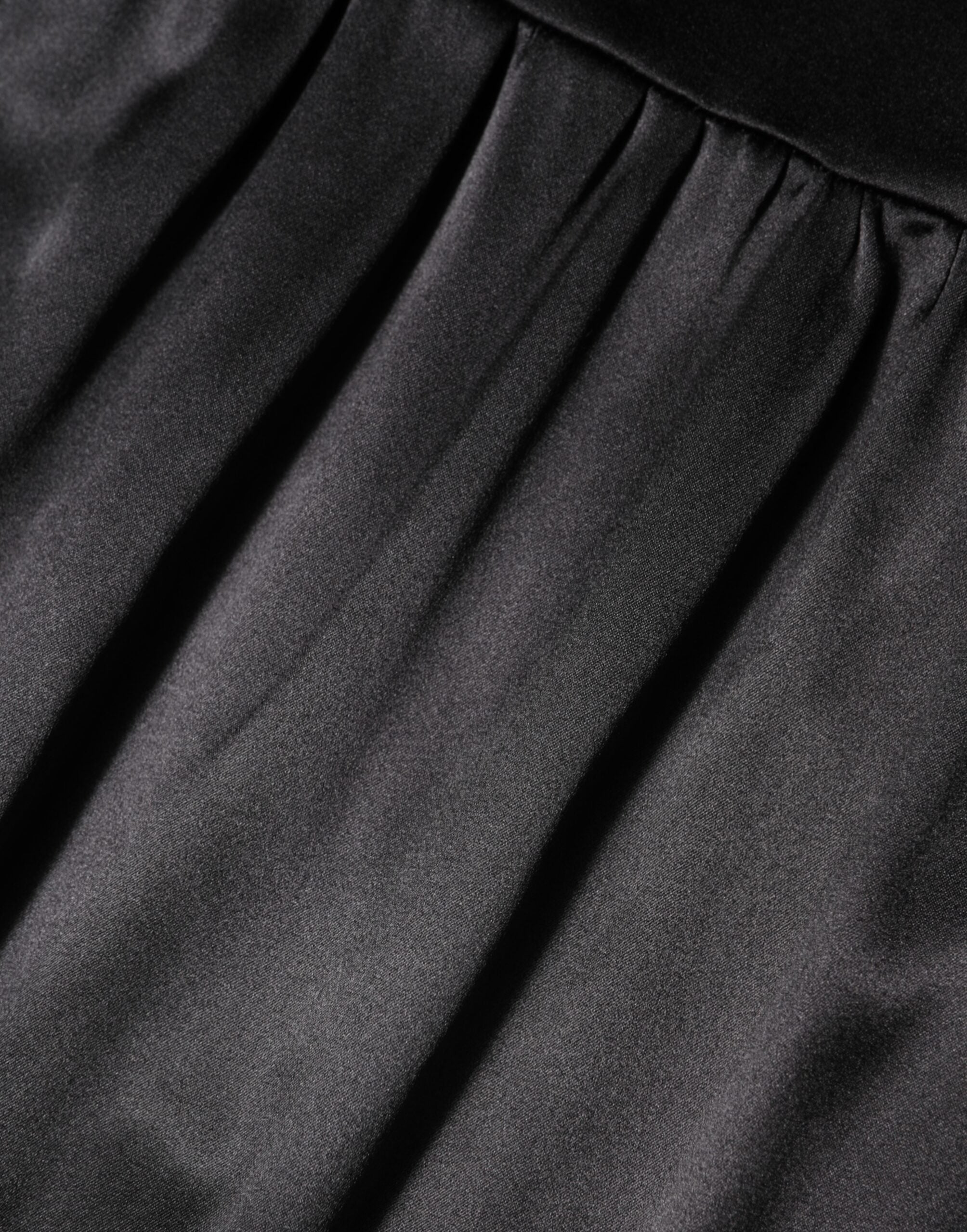 Black Silk Blend Lace Trim Sleeveless Mini Dress