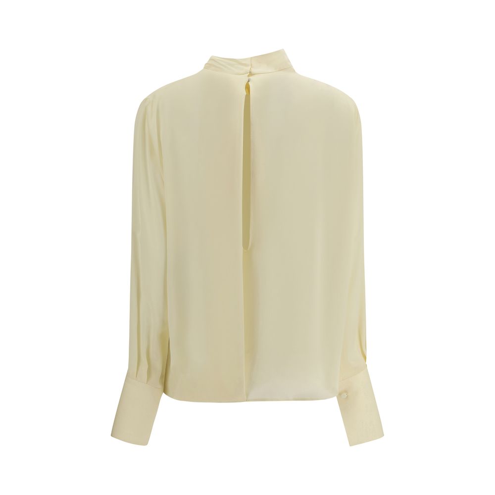 Beige Silk Blouse