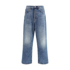 Blue Cotton Relaxed Fit Jeans