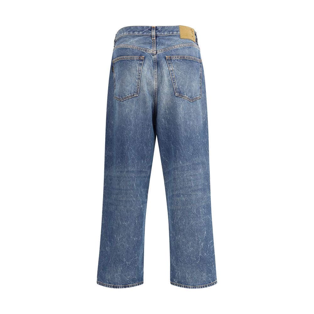 Blue Cotton Relaxed Fit Jeans