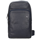 Blue Leather Crossbody Bag