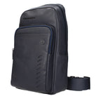 Blue Leather Crossbody Bag