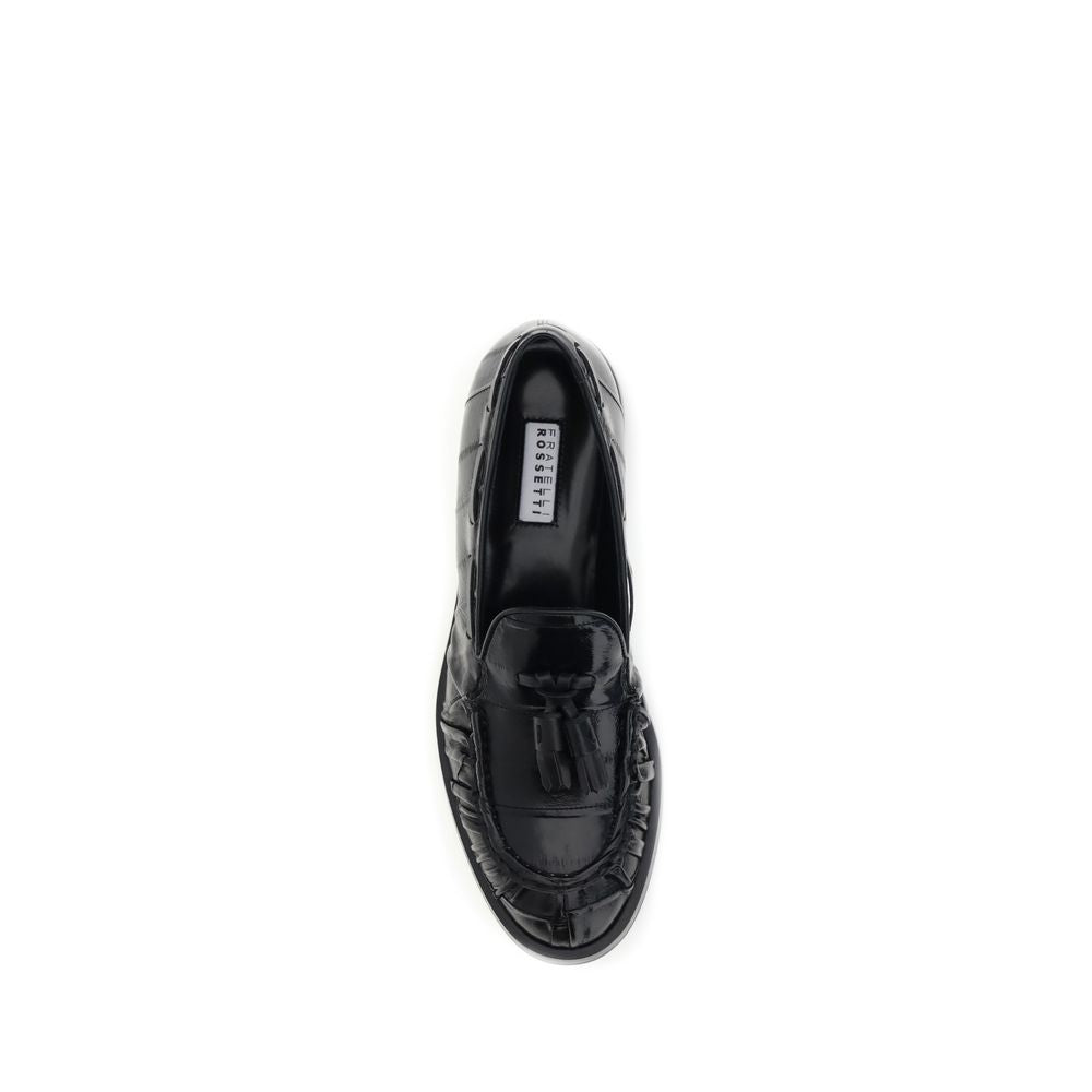 Black Leather Slip-On Loafers