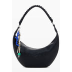 Black Polyurethane Women Handbag