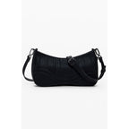 Black Polyurethane Women Handbag