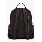Brown Polyethylene Women Backpack