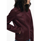 Red Polyester Women's Jacket