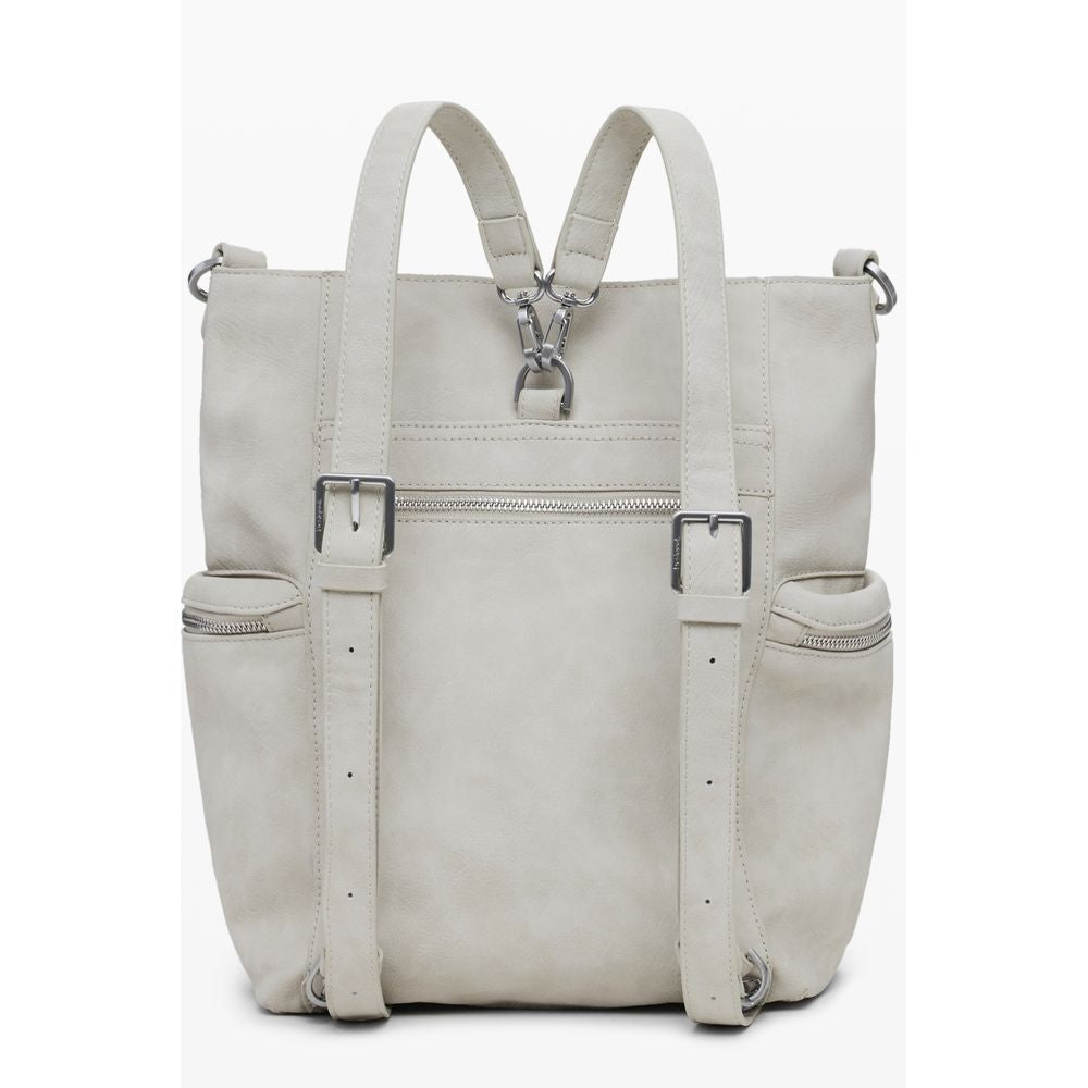 Beige Polyurethane Women Backpack