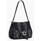 "Black Polyurethane Women's Handbag"