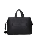 Black Leather Business And Laptop Bag