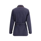 Blue Polyester Coat