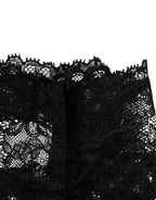 Black Lace Bandeau Bustier Top Sheer Stretch Underwear