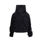 Black Polyamide Full-Length Jacket