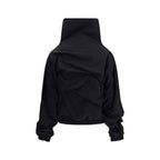 Black Polyamide Full-Length Jacket