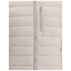 Beige Polyamide Full-Length Jacket