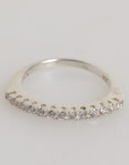 Sterling Silver 925 Band Pave CZ Crystal Eternity Ring