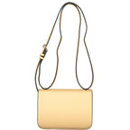 Beige Polyurethane Women Handbag