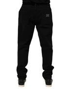 Black Cotton Regular Denim Men Trouser Jeans