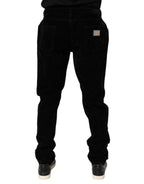 Black Cotton Slim Fit Denim Trouser Jeans