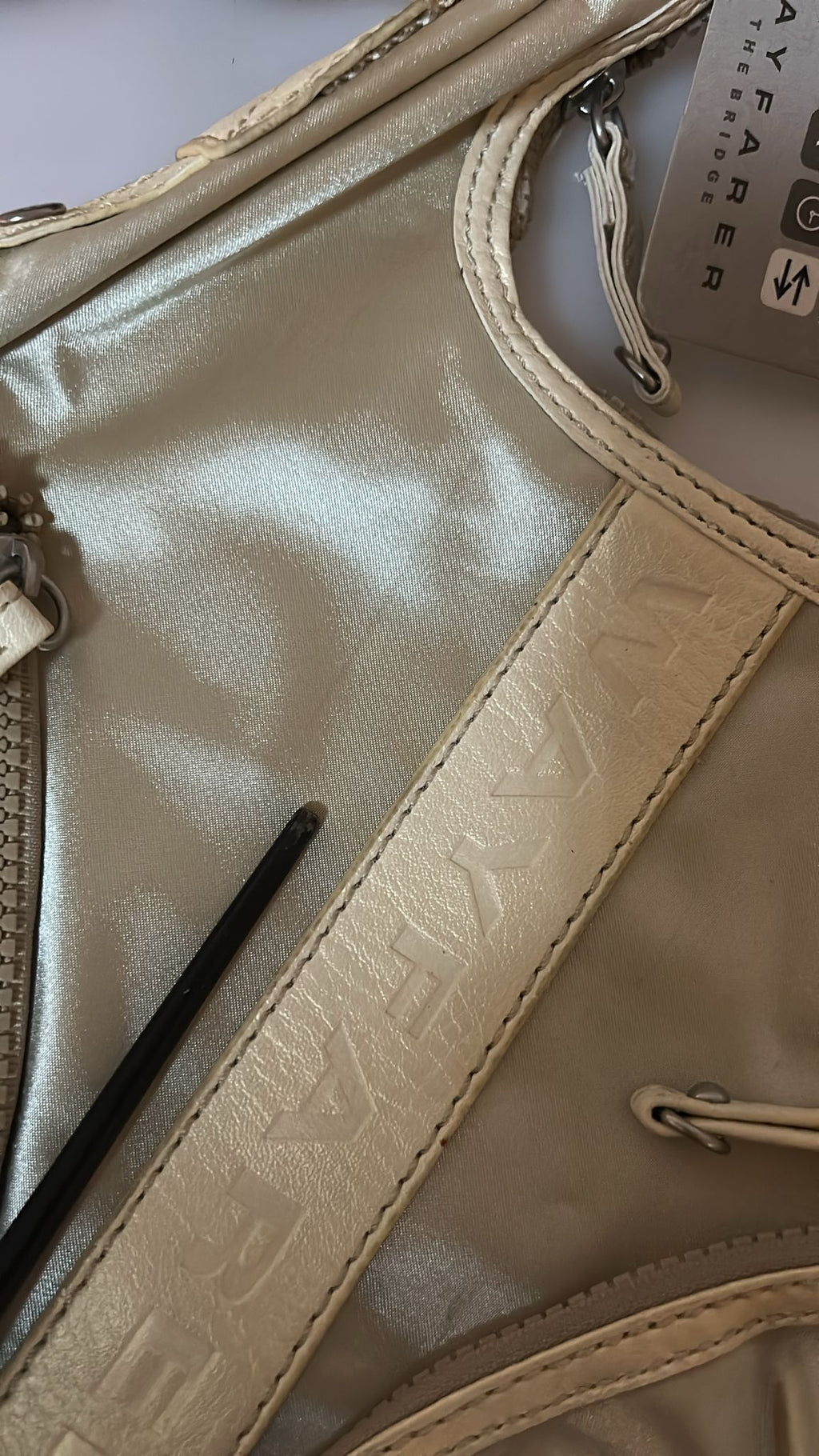 White Shoulder Crossbody Sling Fabric Purse