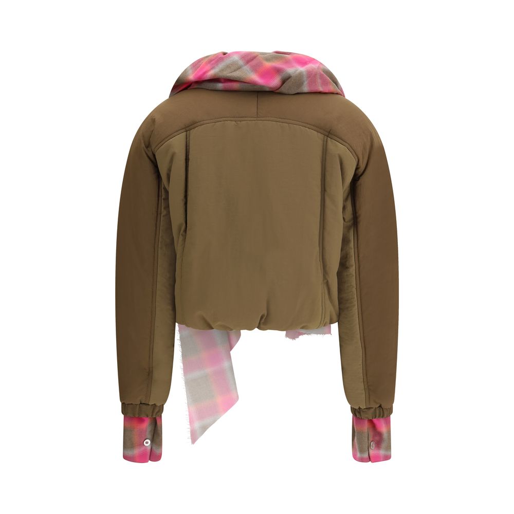 Brown Cotton Shell Jacket